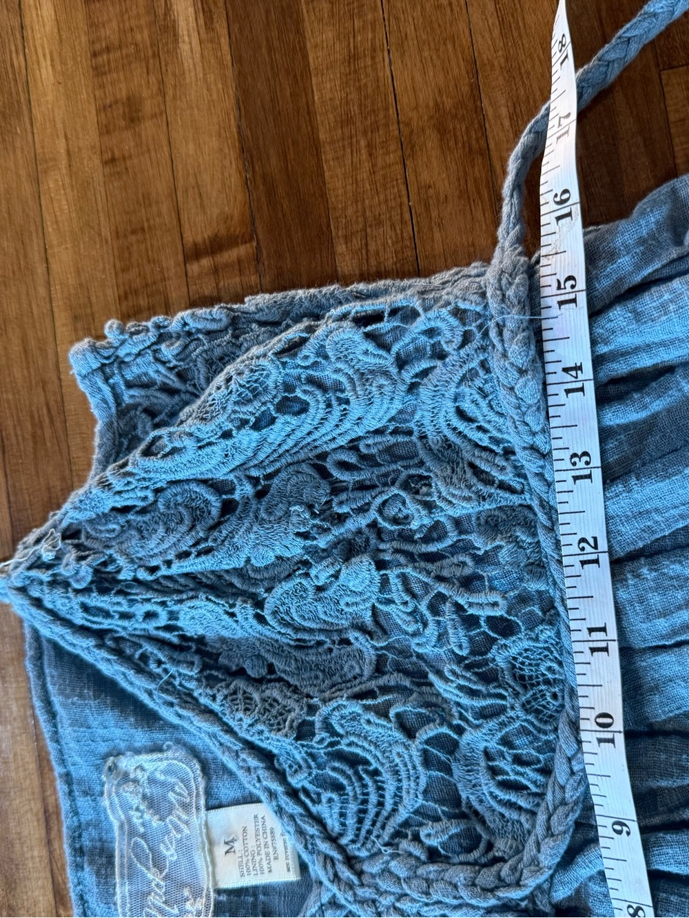 Anthropologie Nick & Mo Lace Boho Cotton Dress Sz Med (g24) - Picture 6 of 7